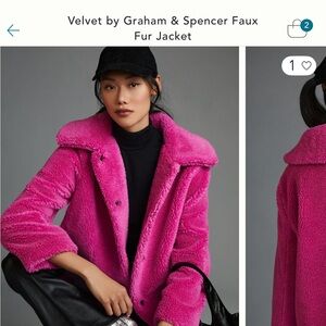 Velvet by Graham & Spencer Hot Pink Faux Fur Jacket